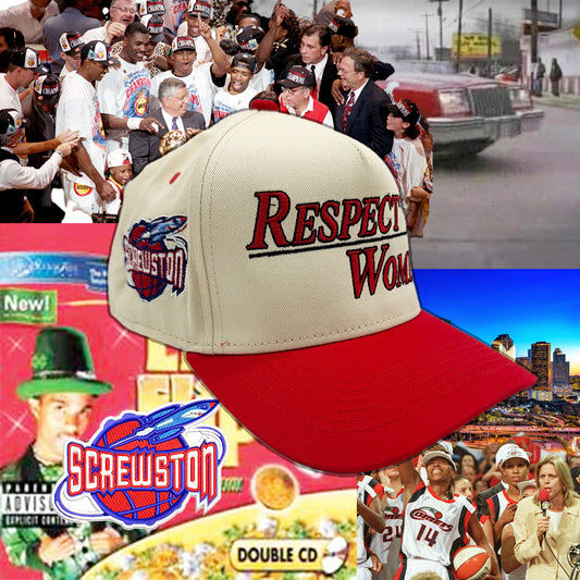 Cream & Red Screwston H-Town Hat - The RW Brand