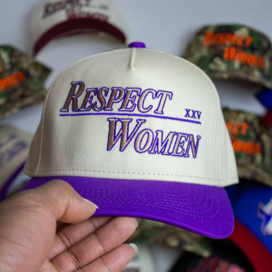 Purple & Cream Hat - The RW Brand