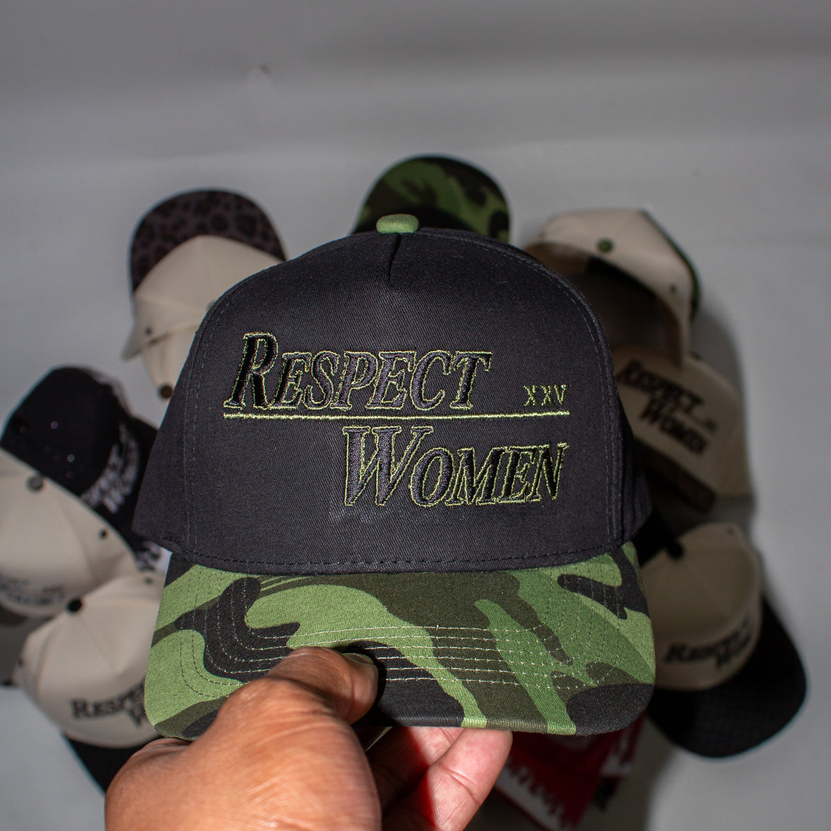 Black and Army Green Camo Snapback - The RW Brand
