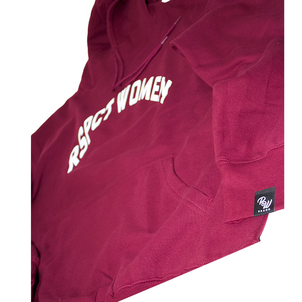 Respect (RSPCT) Women Burgundy Hoodie - The RW Brand