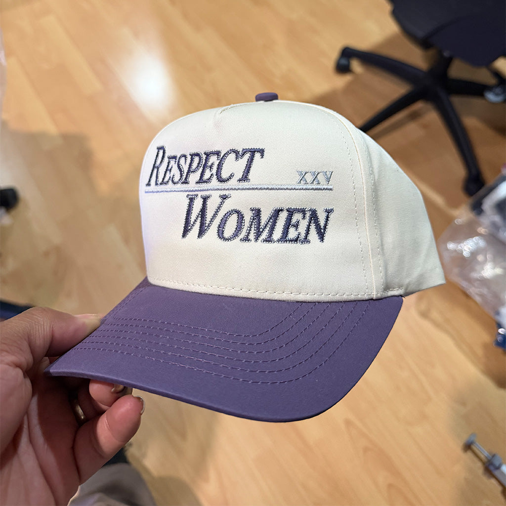 Cream and Purple Snapback Hat - The RW Brand