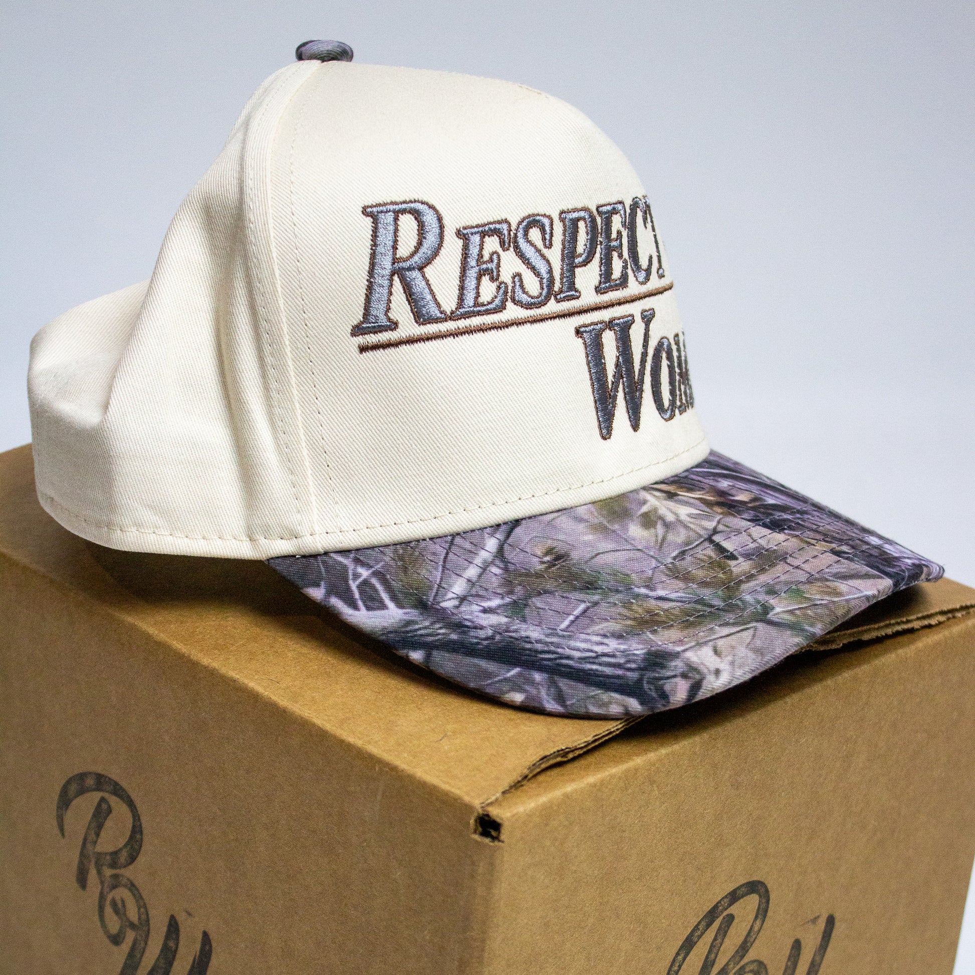 Cream & Camo (Grey Embroidery) - The RW Brand