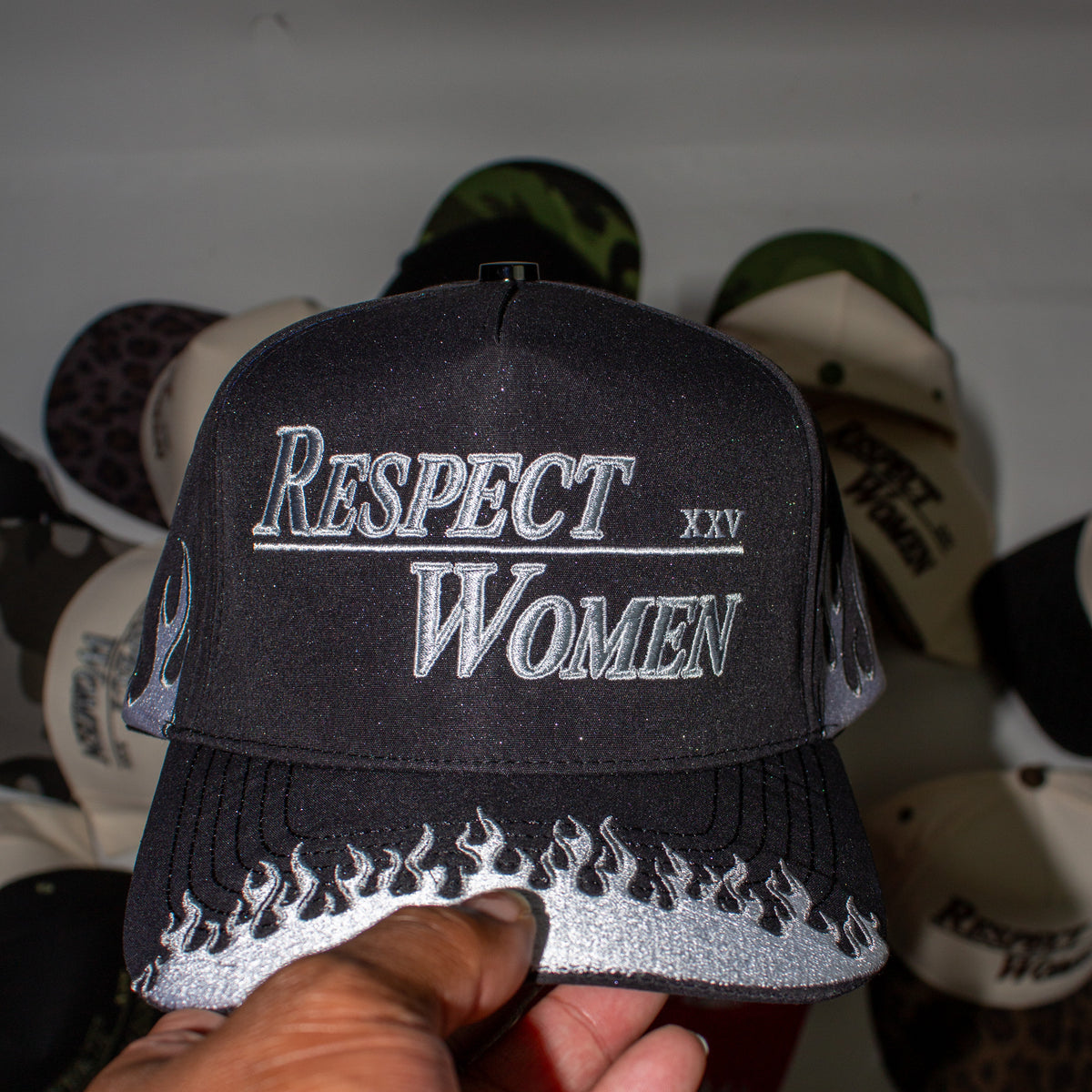 Black flames RW Premium Snapback