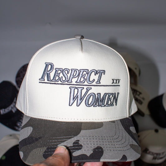 Cream and Grey Camo Snapback