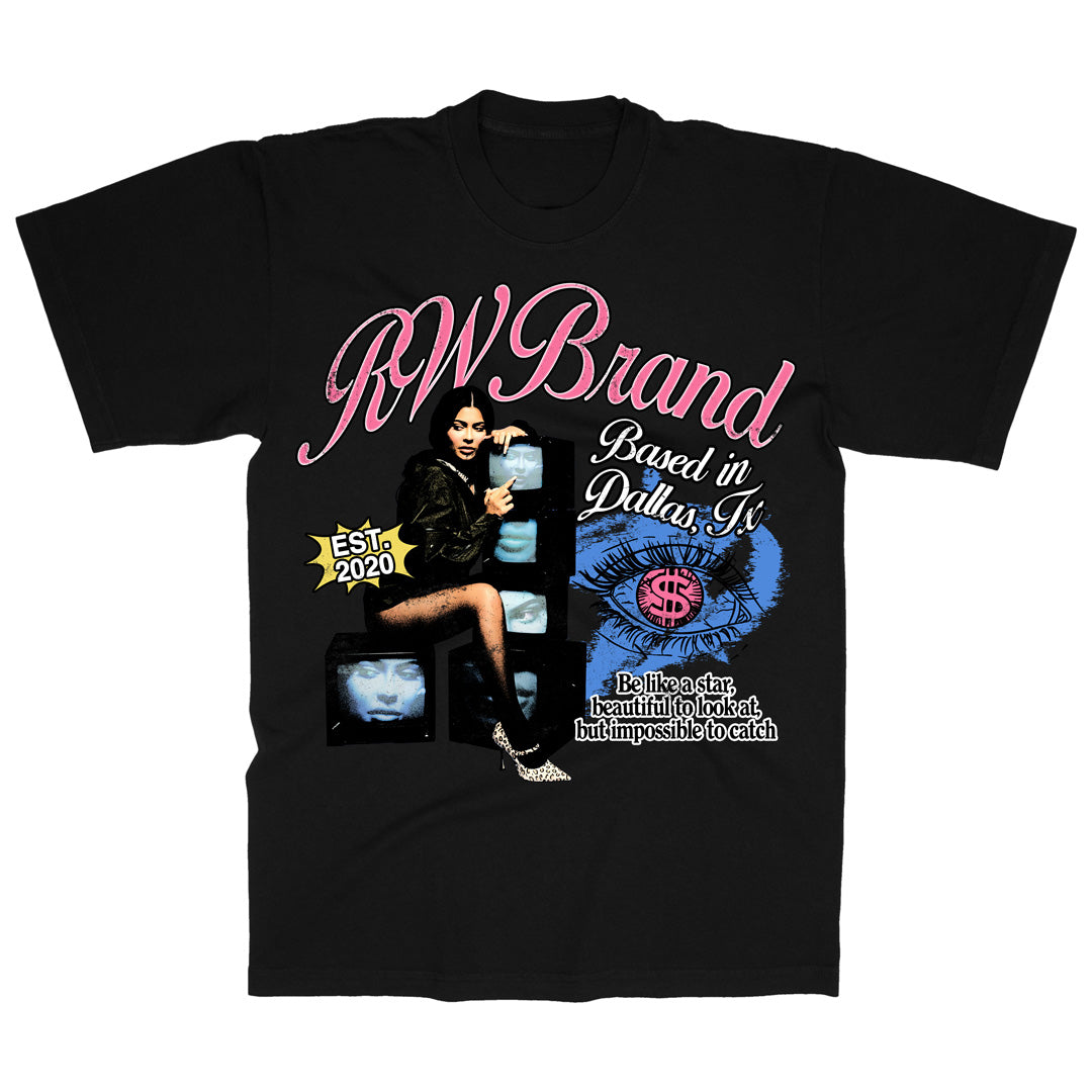 Black STAR T-Shirt - The RW Brand