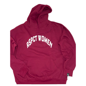 Respect (RSPCT) Women Burgundy Hoodie - The RW Brand